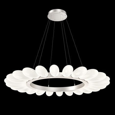 Hammerton Studio Fiori 40 Light 53" Wide LED Ring Chandelier - 3000K Beige Silver / White