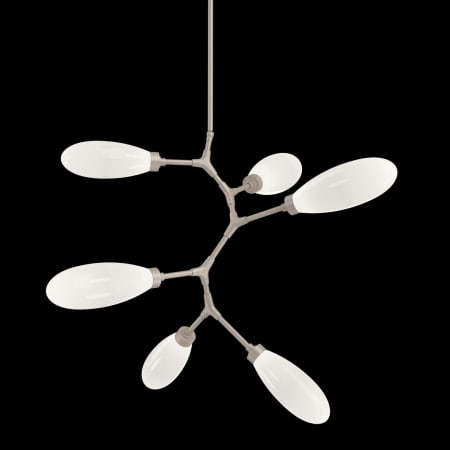 Hammerton Studio Fiori 6 Light 30" Wide LED Abstract Chandelier - 3000K Beige Silver / White