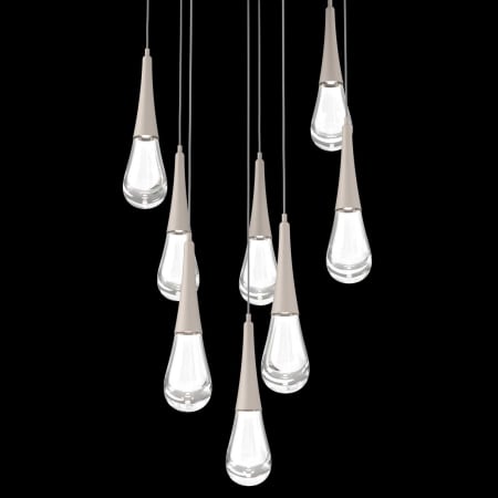Hammerton Studio Raindrop 8 Light 27" Wide LED Abstract Multi Light Pendant - 2700K Beige Silver / Clear