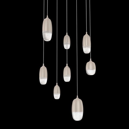 Hammerton Studio Pebble 8 Light 27" Wide LED Abstract Multi Light Pendant - 2700K Beige Silver / Clear