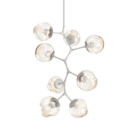 Hammerton Studio Nebula 8 Light 33" Wide LED Abstract Chandelier - 2700K Beige Silver / Floret Amber