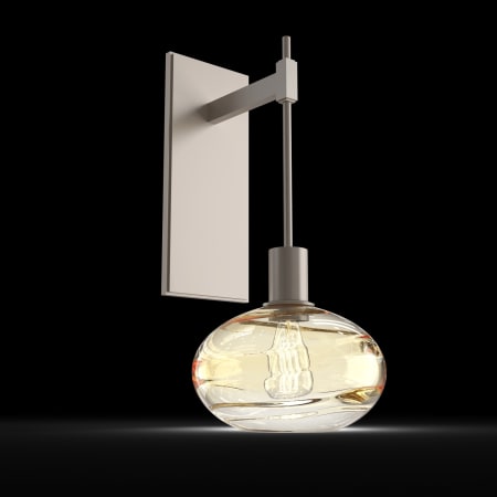 Hammerton Studio Coppa 18" Tall Wall Sconce Beige Silver / Optic Amber