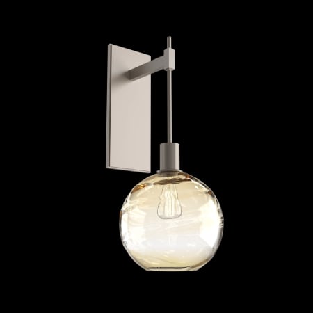 Hammerton Studio Terra 22" Tall Wall Sconce Beige Silver / Terra Amber