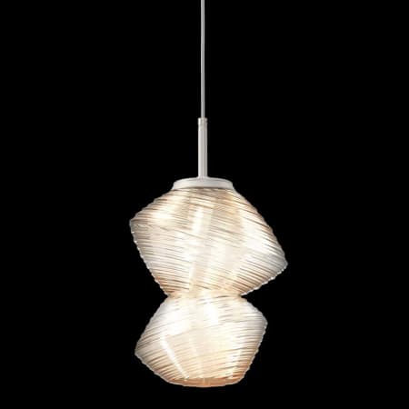 Hammerton Studio Mesa 9" Wide LED Abstract Mini Pendant - 2700K Beige Silver / Mesa Amber