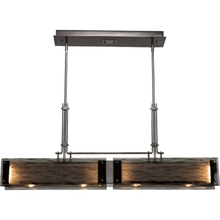 Hammerton Studio Urban Loft 44" Wide Artisan Crafted Linear LED Chandelier with Hand Textured Glass Configure Below
