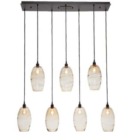 Hammerton Studio Ellisse 47" Wide Artisan Crafted 7 Light Optic Glass Linear Pendant Configure Below
