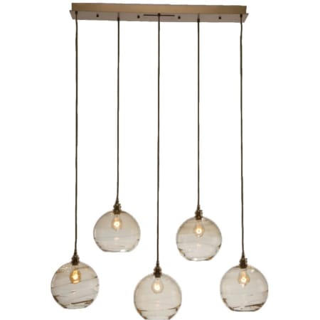 Hammerton Studio Terra 41" Wide Artisan Crafted Optic Glass 5 Light Linear Pendant Configure Below