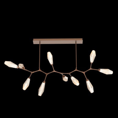 Hammerton Studio Aalto 10 Light 68" Wide LED Abstract Chandelier - 3000K Burnished Bronze / Amber