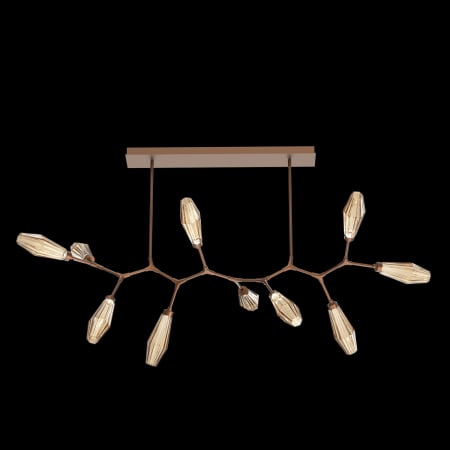 Hammerton Studio Aalto 10 Light 68" Wide LED Abstract Chandelier - 2700K Burnished Bronze / Amber
