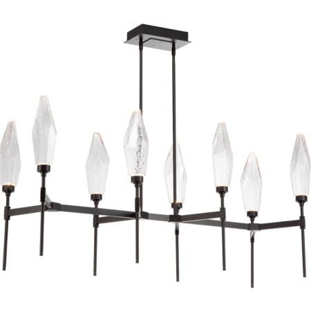 Hammerton Studio Rock Crystal 48" Wide 8 Light Hand Blown Glass Linear LED Chandelier Configure Below