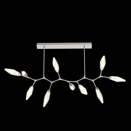 Hammerton Studio Rock Crystal 10 Light 68" Wide LED Abstract Chandelier - 2700K Beige Silver / Amber
