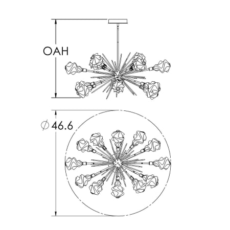 Hammerton Studio Blossom 12 Light 46" Wide LED Sputnik Chandelier Configure Below