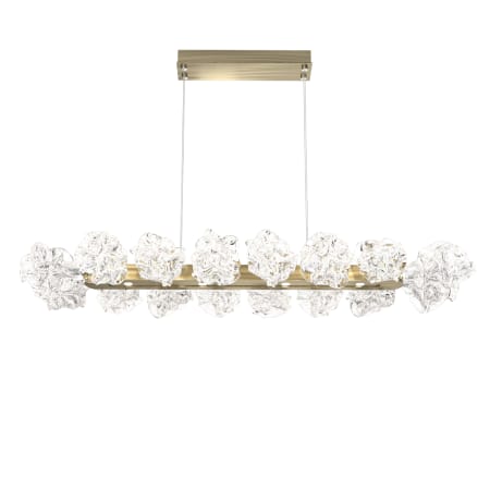 Hammerton Studio Blossom 48" Wide LED Linear Chandelier with Clear Blossom Blown Glass Shades Configure Below