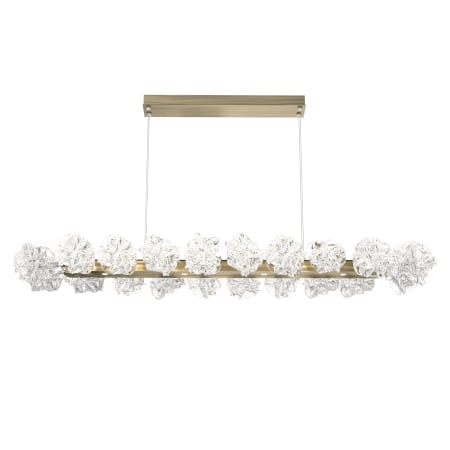 Hammerton Studio Blossom 60" Wide LED Linear Chandelier with Clear Blossom Blown Glass Shades Configure Below