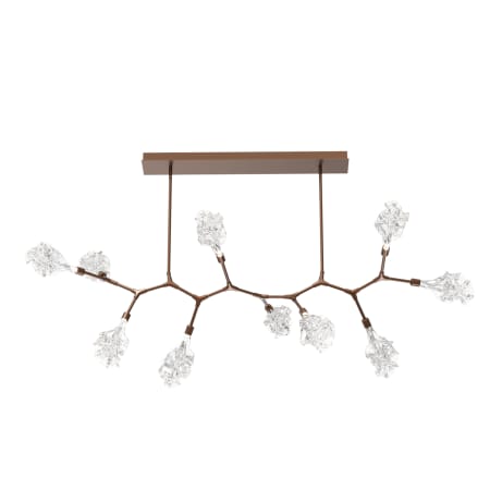 Hammerton Studio Blossom 64" Wide LED Abstract Chandelier with Clear Blossom Blown Glass Shades Configure Below