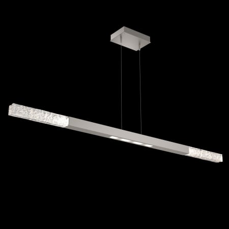 Hammerton Studio Axis 6 Light 63" Wide LED Linear Chandelier - 3000K Beige Silver / Clear