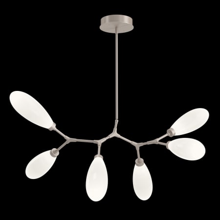 Hammerton Studio Fiori 6 Light 42" Wide LED Abstract Chandelier - 3000K Beige Silver / White