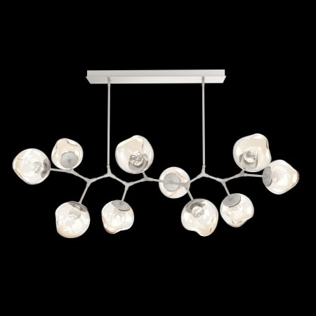 Hammerton Studio Nebula 10 Light 63" Wide LED Abstract Chandelier - 3000K Beige Silver / Floret Amber