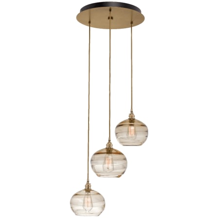 Hammerton Studio Coppa 20" Wide Artisan Crafted Optic Glass 3 Light Pendant Configure Below