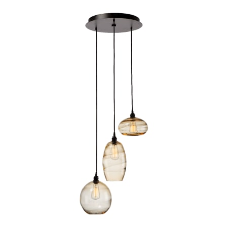 Hammerton Studio Misto 21" Wide Artisan Crafted Optic Glass 3 Light Pendant Configure Below