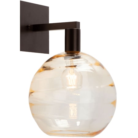 Optic Amber Glass with Flat Bronze Finish