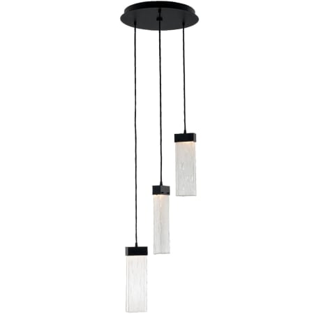 Hammerton Studio Parallel 17" Wide Artisan Crafted LED 3 Light Pendant with Hand Textured Glass Configure Below