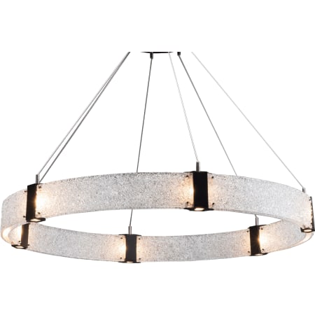 Hammerton Studio Parallel 48" Wide Artisan Crafted LED Chandelier with Hand Textured Glass Configure Below
