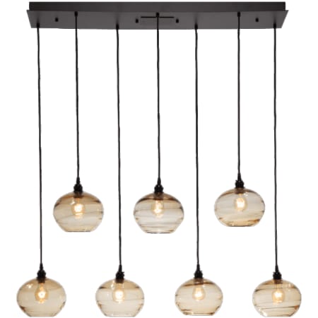Hammerton Studio Coppa 48" Wide Artisan Crafted Optic Glass 5 Light Linear Pendant Configure Below