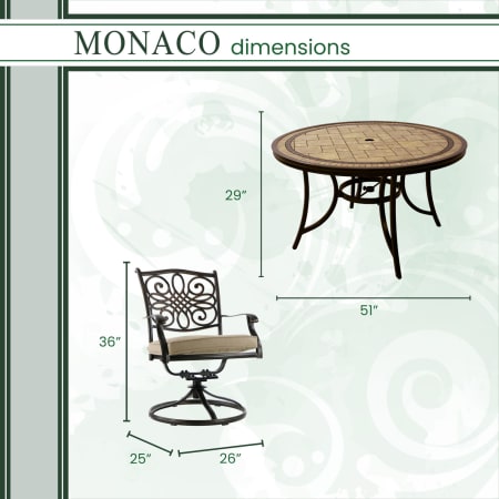 Monaco MONDN5PCS Dimensions