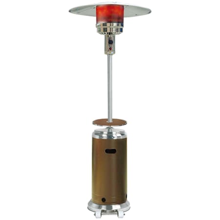 Hanover 48,000 BTU Liquid Propane Free Standing Patio Heater with Wheels Bronze / Stainless Steel