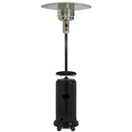 Hanover 48,000 BTU Liquid Propane Free Standing Patio Heater with Wheels Black