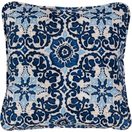 Hanover 16" Square Novelty Patterns and Designs Throw Pillow With Foam Navy