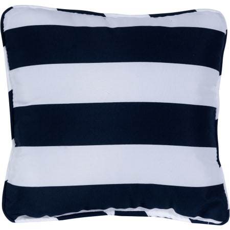 Hanover 16" Square Striped Patterns and Designs Throw Pillow With Foam Navy