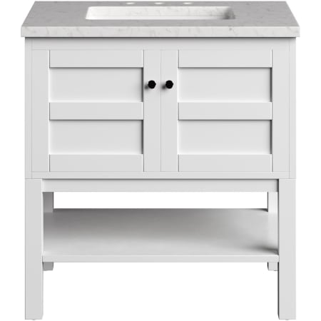 Hanover Manorville 32" Free Standing Single Basin Vanity Set with Cabinet and Stone Vanity Top White