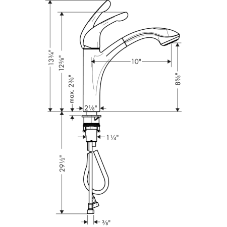 Hansgrohe-04076LF-Dimensional Drawing