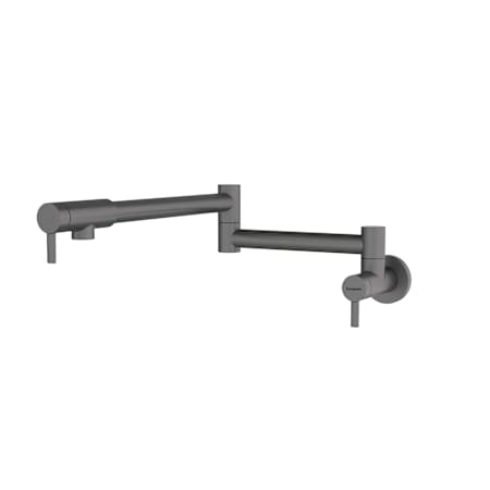 Hansgrohe Transitional Wall Mounted Single Hole Pot Filler with Dual Shut-Off Brushed Black Chrome