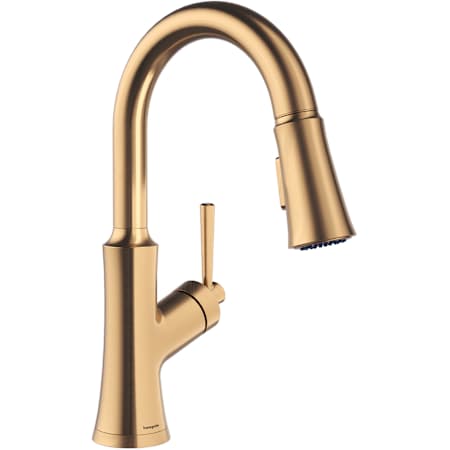 Hansgrohe Joleena 1.75 GPM Single Hole Pull Down Prep Kitchen Faucet Brushed Bronze