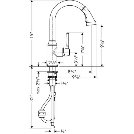 Hansgrohe-04215LF-Dimensional Drawing