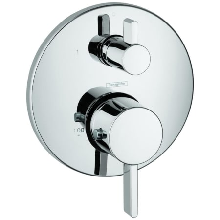 Hansgrohe Ecostat S Collection Thermostatic Valve Trim with Integrated Volume Control for 1 Distinct Function - Less Rough In Chrome