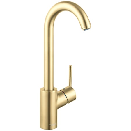 Hansgrohe Talis S High-Arc Bar Faucet with Quick Cleaning Aerator - Includes Lifetime Warranty Brushed Gold Optic