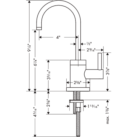 Hansgrohe-04301-Dimensional Drawing