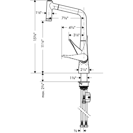 Hansgrohe-04508-Dimensional Drawing