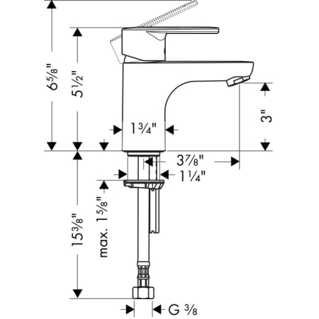 Hansgrohe-04532-Dimensional Drawing