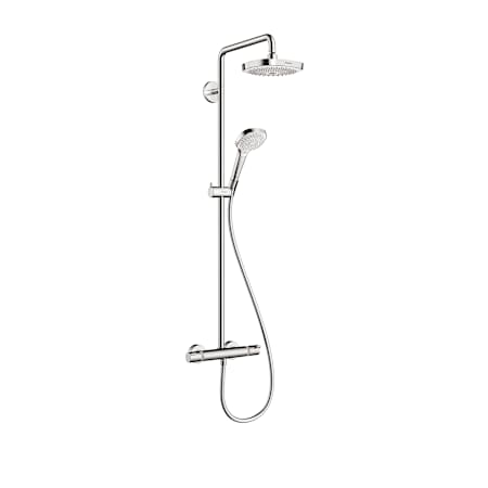 Hansgrohe Croma Select E Thermostatic Shower System with Shower Head, Hand Shower, Slide Bar, and Hose - Less Rough-In Valve Chrome