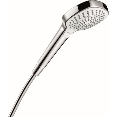 Hansgrohe Croma Select E 1.8gpm Multi Function Hand Shower with 3 Spray Settings Less Hose - Limited Lifetime Warranty Chrome / White