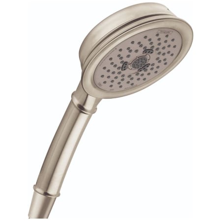 Hansgrohe Croma 100 Classic 1.8 GPM Multi Function Hand Shower with 3 Spray Settings Less Hose - Limited Lifetime Warranty Brushed Nickel