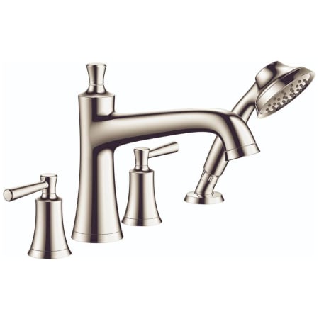 Hansgrohe Joleena Deck Mounted Roman Tub Filler with Built-In Diverter with Included Hand Shower, Less Rough In - Limited Lifetime Warranty Polished Nickel