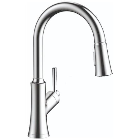 Hansgrohe Joleena 1.75 GPM Pull Down Kitchen Faucet HighArc Spout with Magnetic Docking & Toggle Spray Diverter - Limited Lifetime Warranty Chrome