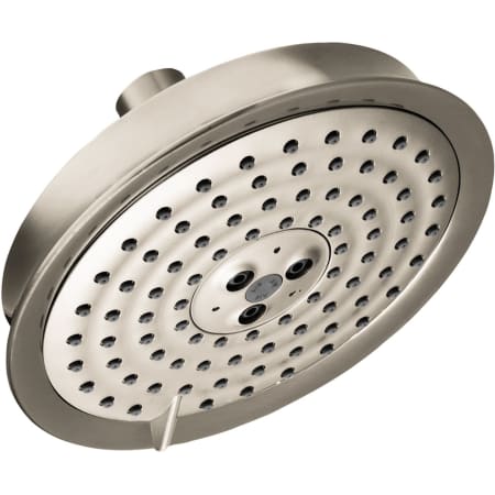 Hansgrohe Raindance Classic 1.75 GPM 3-Jet Shower Head with AirPower, EcoRight, and Quick Clean Technologies - Limited Lifetime Warranty Brushed Nickel