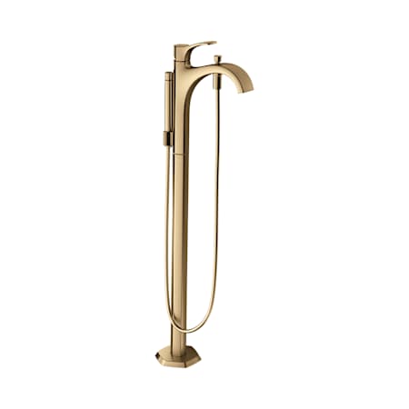 Hansgrohe Locarno Floor Mounted Tub Filler with Built-In Diverter - Includes Hand Shower Brushed Bronze